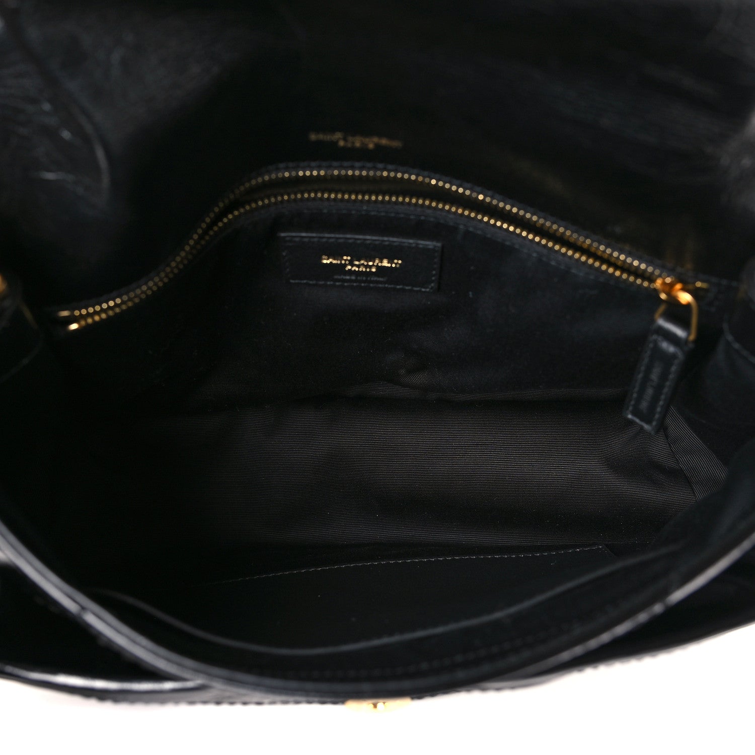 Saint Laurent Crinkled Calfskin Matelasse Monogram Medium Niki Chain Satchel Black 5 of 9