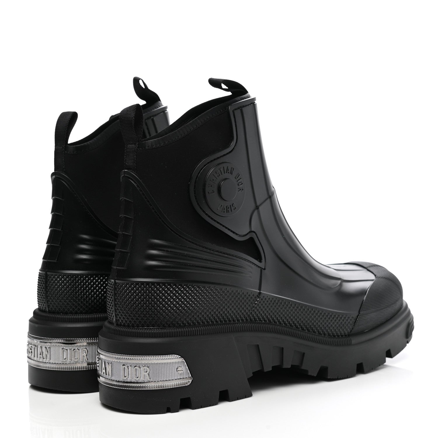 Christian Dior Neoprene Rubber Dior Genesis 30mm Ankle Boots 40 Black 4 of 8