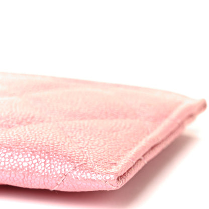 Chanel Iridescent Caviar Quilted Card Holder Rose Pink 10 of 11