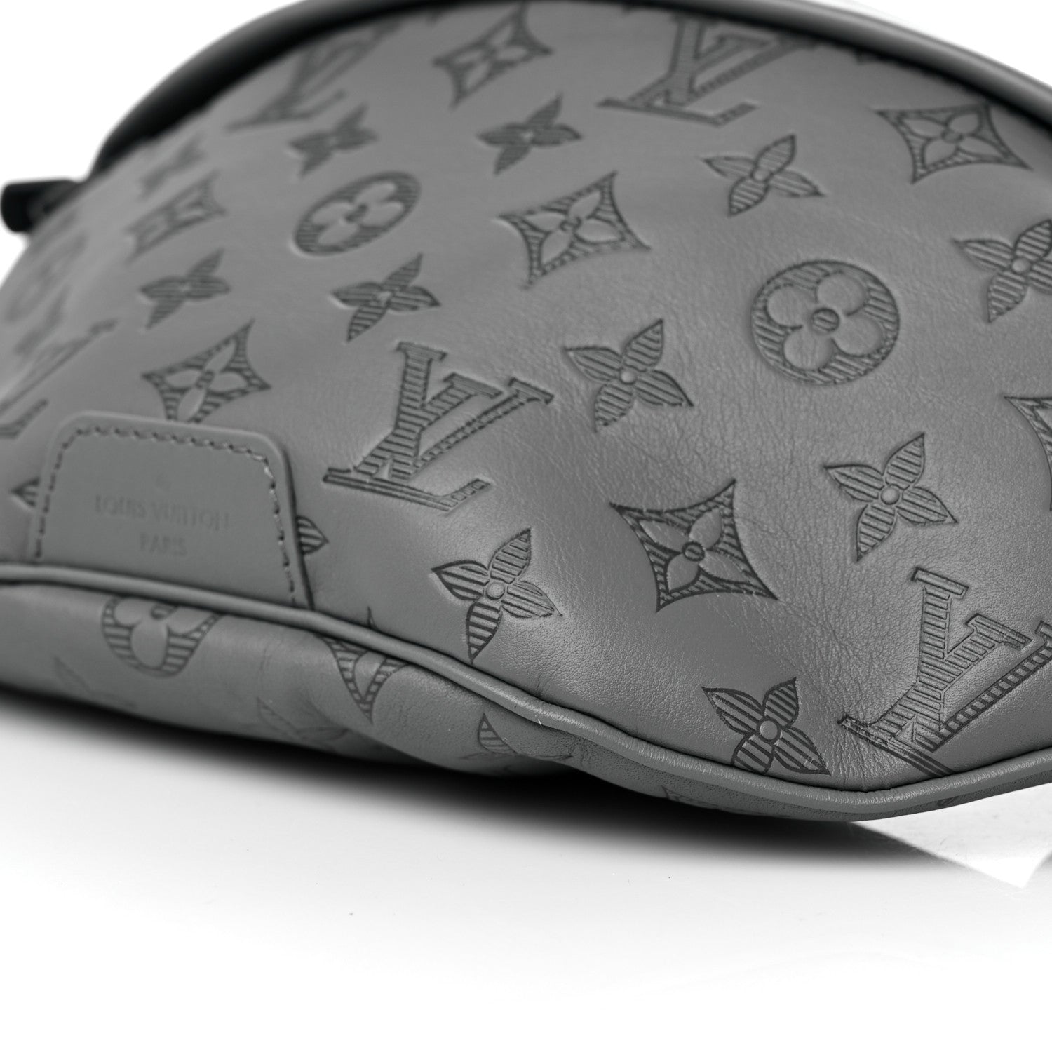 Louis Vuitton Calfskin Monogram Shadow Discovery Bumbag PM Gray 8 of 9