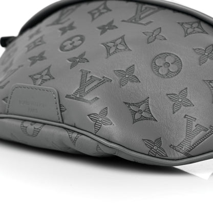 Louis Vuitton Calfskin Monogram Shadow Discovery Bumbag PM Gray 8 of 9