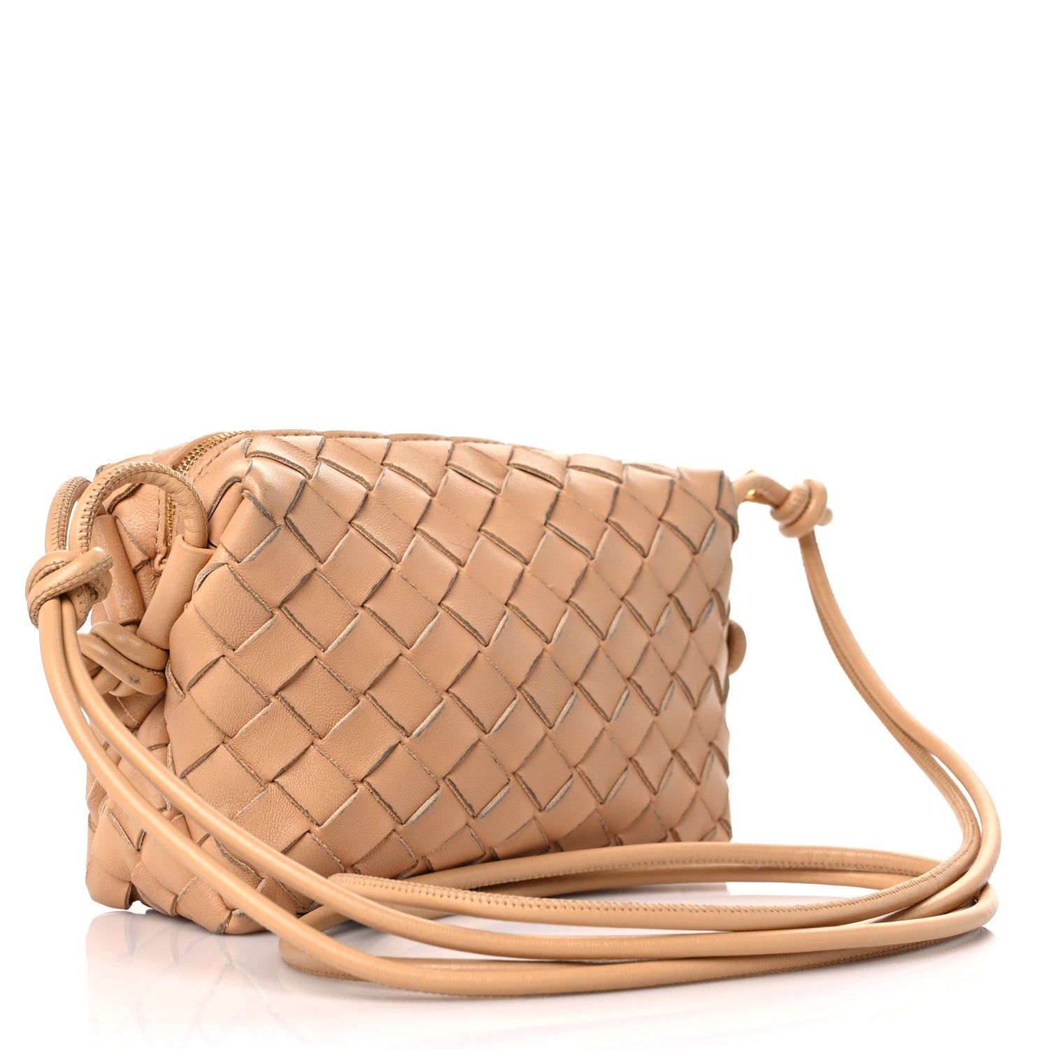 Bottega Veneta Nappa Intrecciato Mini Loop Camera Bag Almond 3 of 16