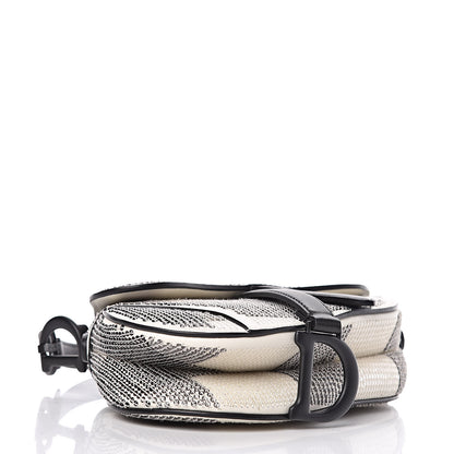Christian Dior Crystal Calfskin Mini Saddle Bag Latte 4 of 7
