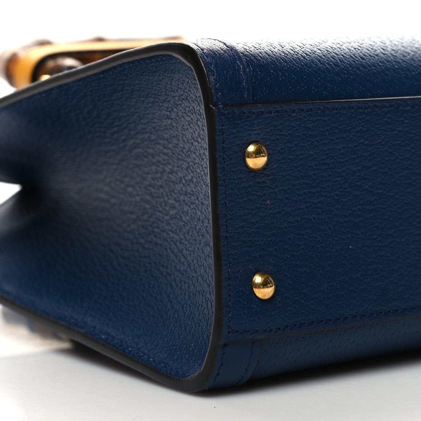 Textured Dollar Calfskin Web Small Diana Tote Bag Royal Crop