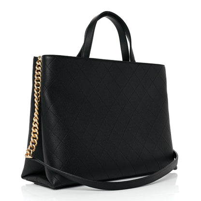 Chanel Caviar Stitched Large Shopping Tote Bag Black 3 of 9