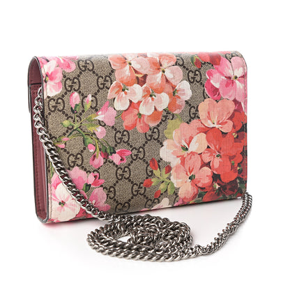 Gucci GG Supreme Monogram Blooms Mini Dionysus Chain Wallet Beige Multicolor Dry Rose 2 of 13