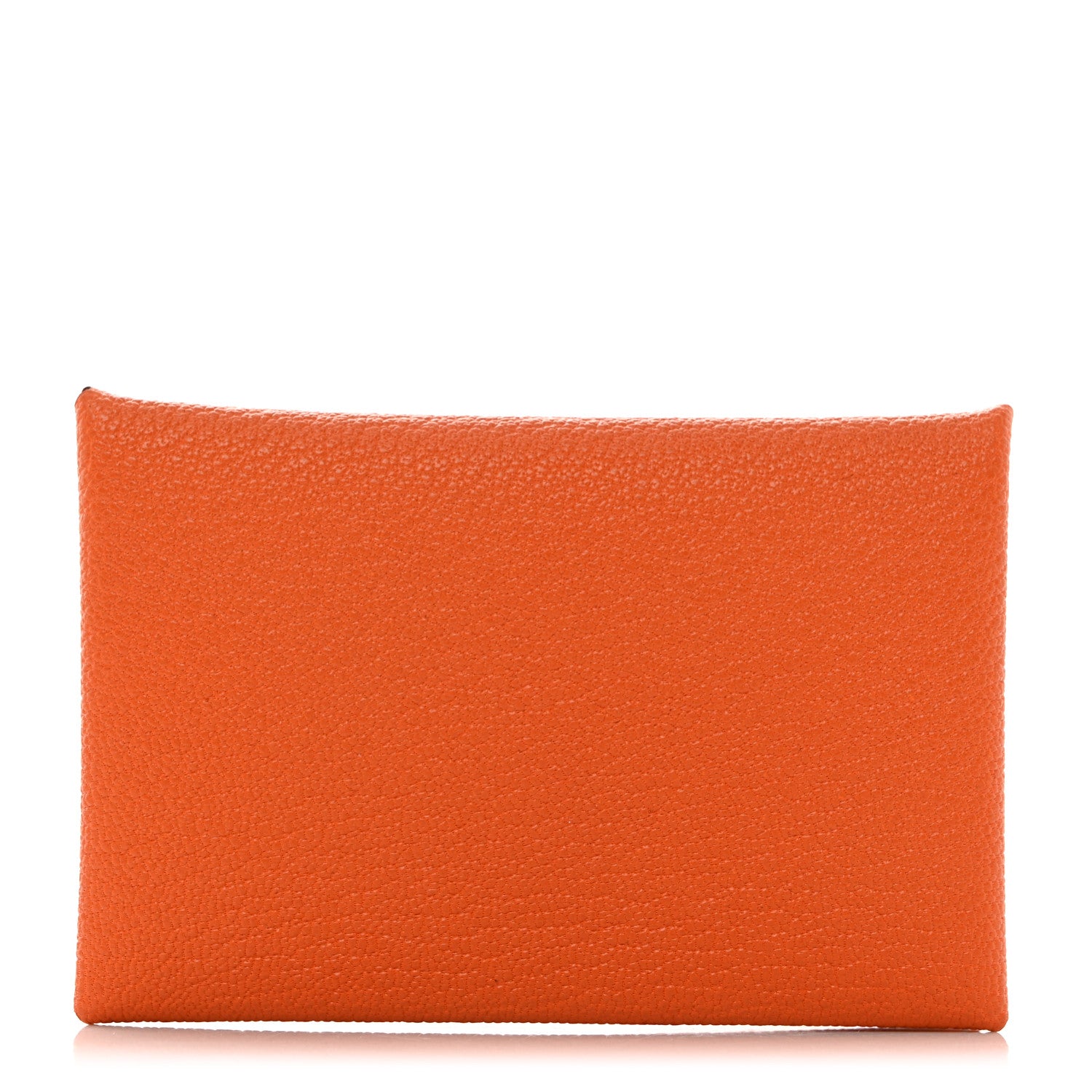 Hermes Chevre Calvi Card Case Orange 1 of 8