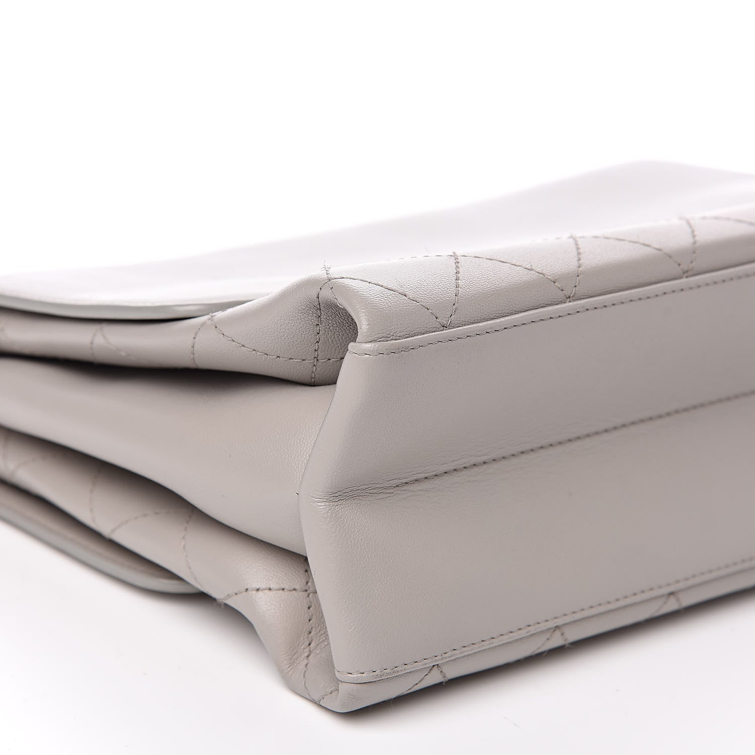 Chanel Lambskin Quilted Medium Coco Lux Flap Grey 8 of 14
