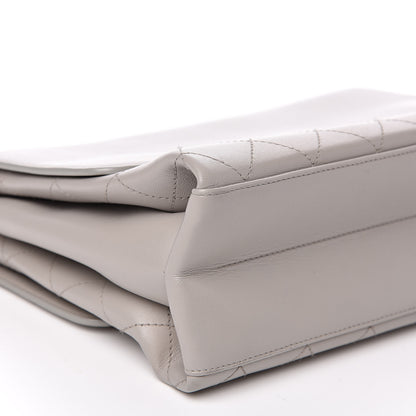 Chanel Lambskin Quilted Medium Coco Lux Flap Grey 8 of 14