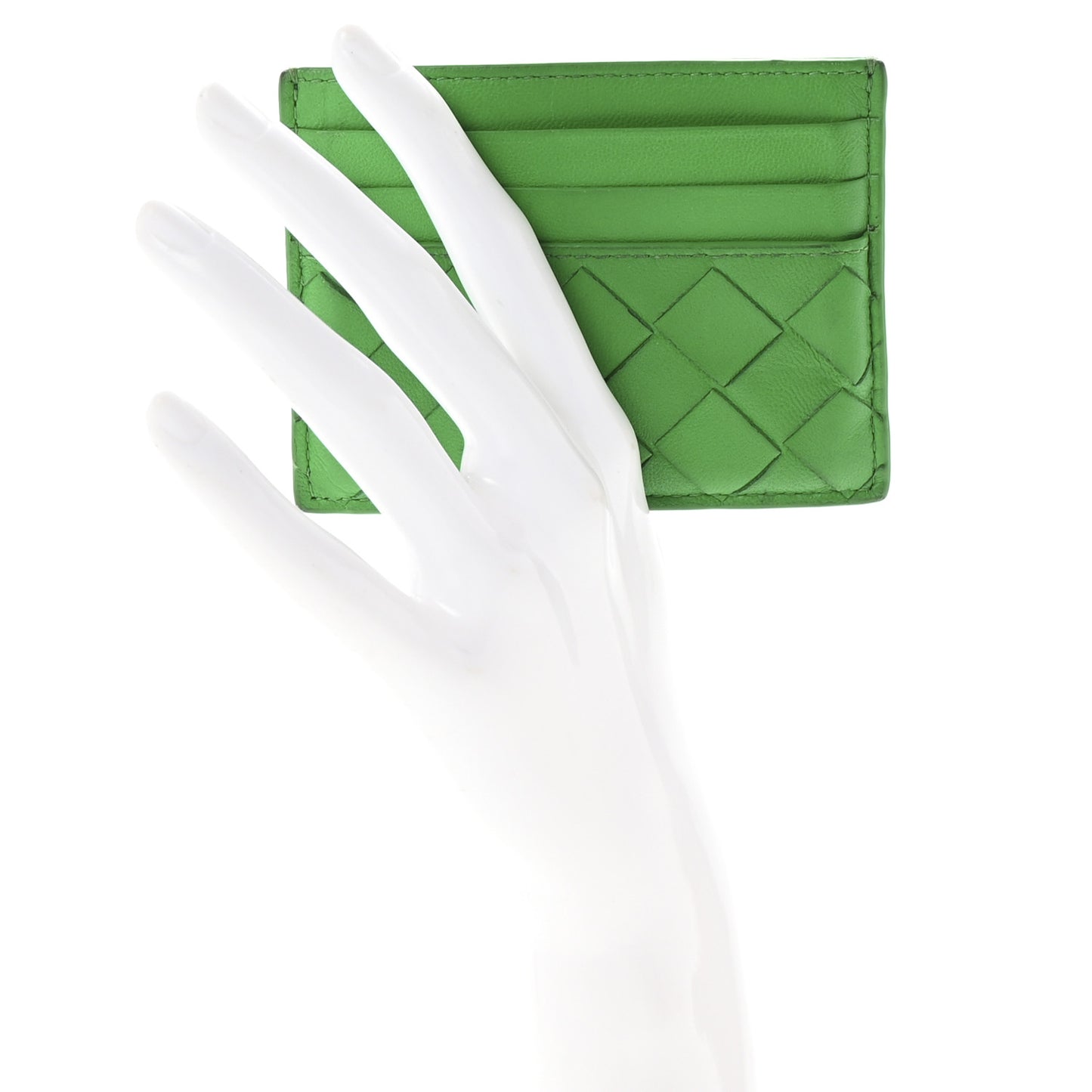 Nappa Intrecciato Card Holder Parakeet