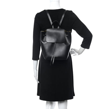 Mansur Gavriel Calfskin Backpack Bag Black Gold 2 of 12