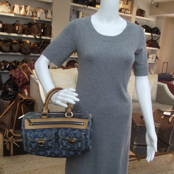 Louis Vuitton Monogram Denim Neo Speedy Blue 2 of 10
