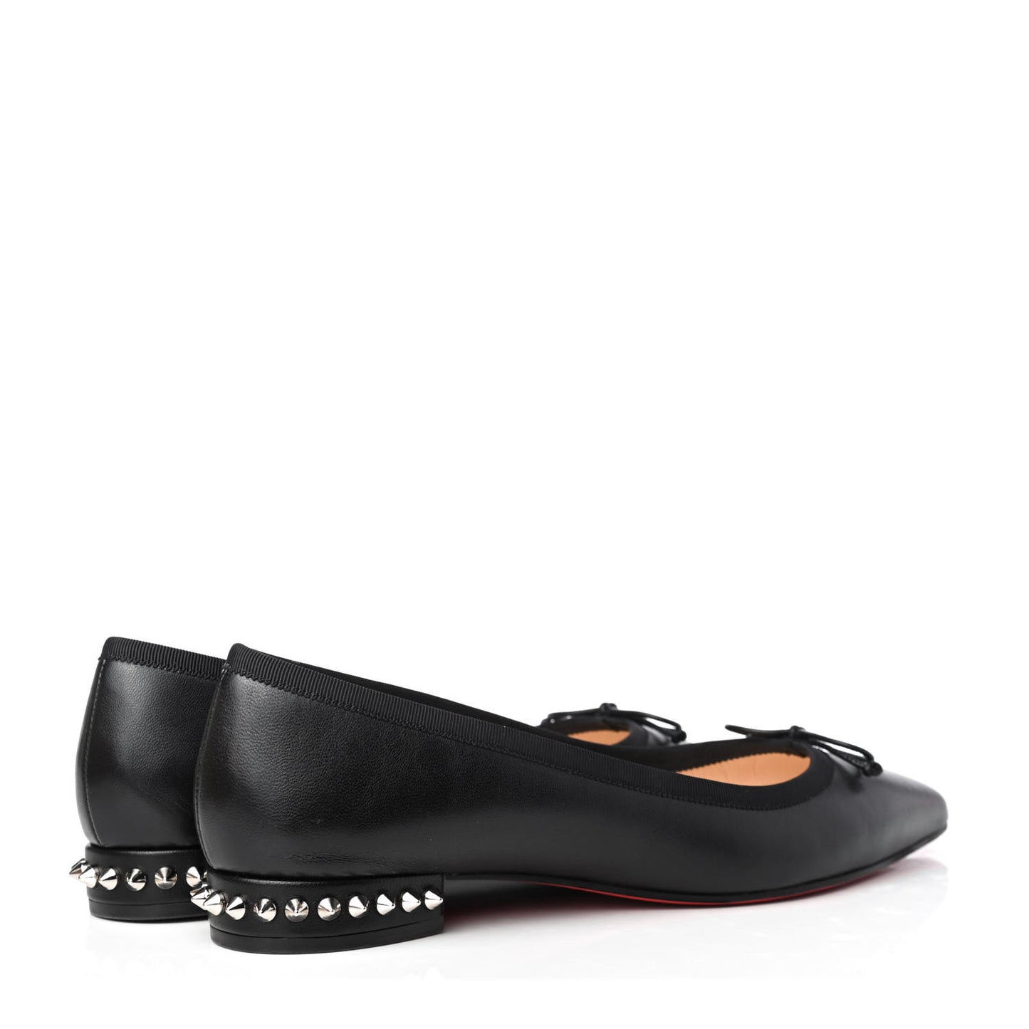 Nappa Spiked Hall Flats 38.5 Black