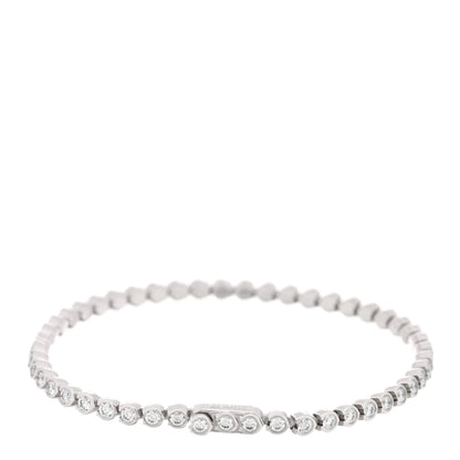Cartier 18K White Gold Diamond 1.53ctw Lignes Essentielles Bezel Set Bracelet 2 of 4