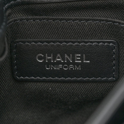Chanel Calfskin Quilted CC Uniform Flap Belt Bag Black 6 of 10