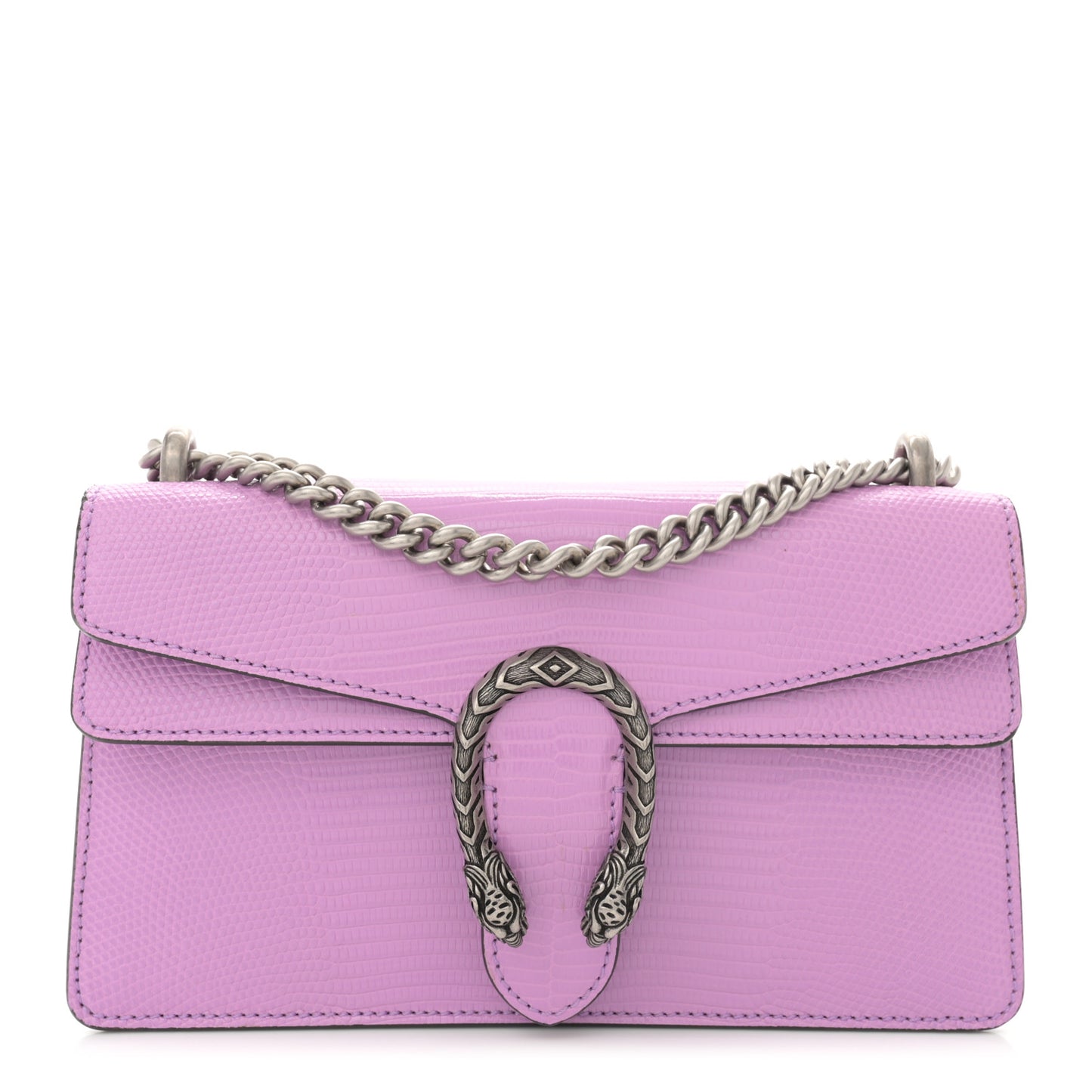 Lizard Small Dionysus Shoulder Bag Pink