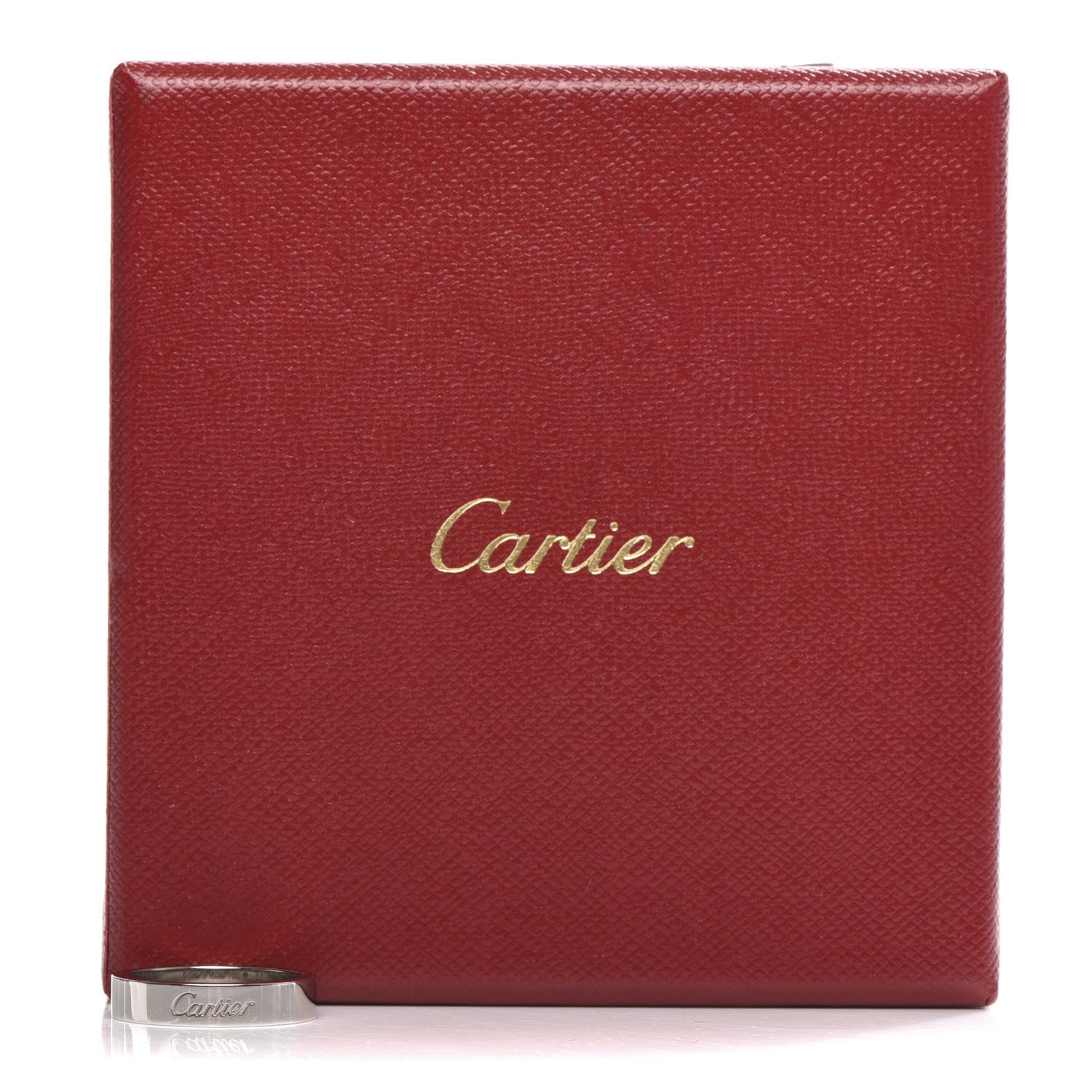 Cartier Platinum 4mm C De Wedding Band Ring 51 5.75 5 of 5