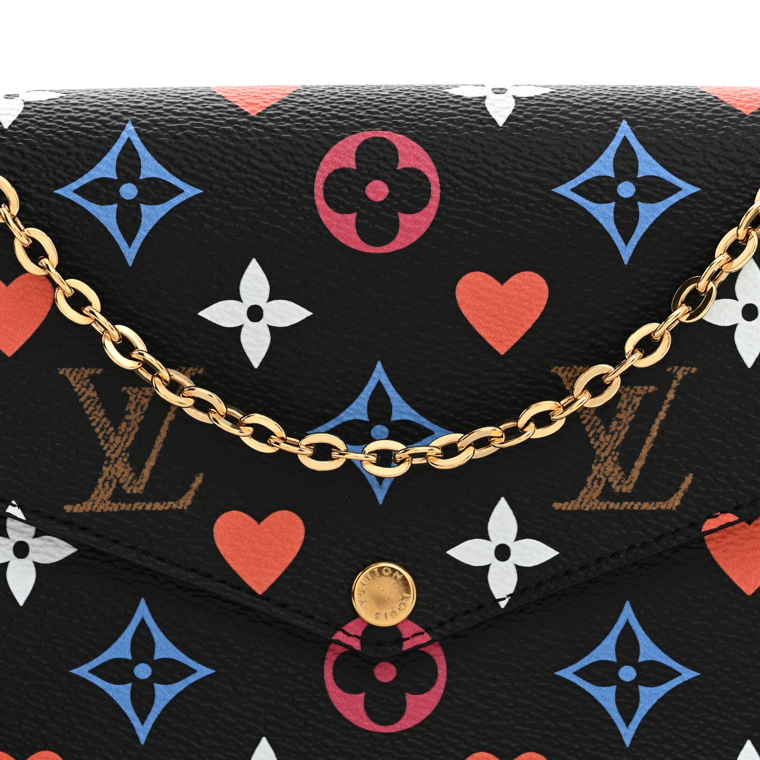 Louis Vuitton Game On Felicie Chain Wallet Black 9 of 11