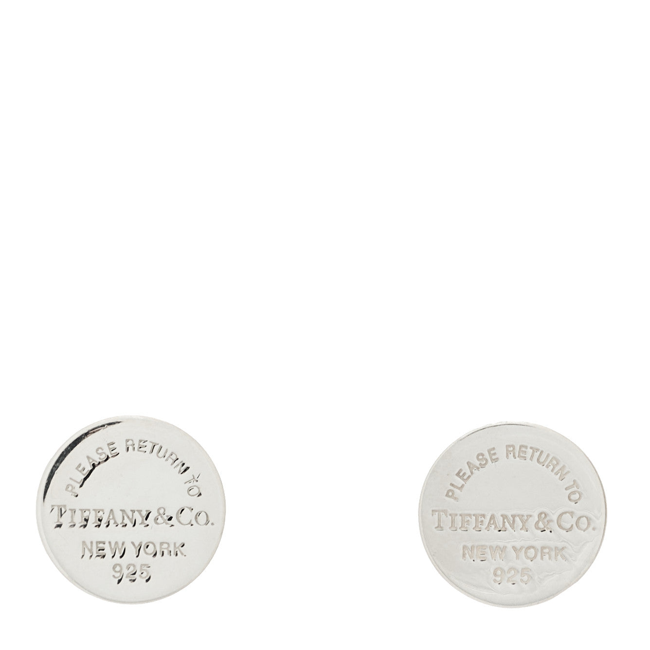 Tiffany Sterling Silver Return To Tiffany Circle Stud Earrings 1 of 4