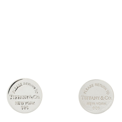 Tiffany Sterling Silver Return To Tiffany Circle Stud Earrings 1 of 4