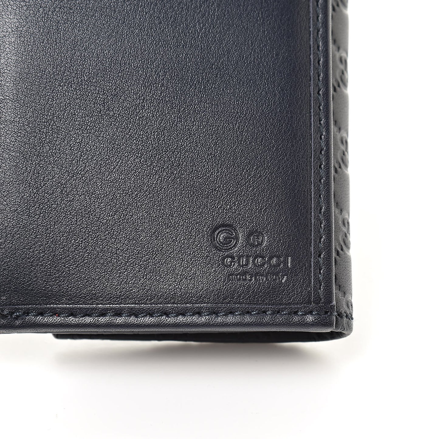 Microguccissima Continental Flap Wallet Navy