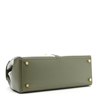 Celine Satinated Calfskin Medium 16 Top Handle Bag Sage 4 of 13