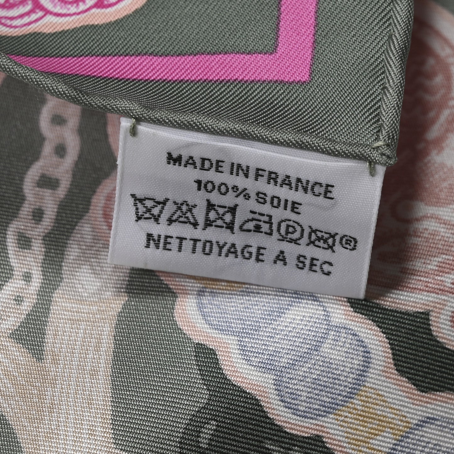 Silk Super Silk Quest Scarf 90 Vert Amande Rose Multicolor
