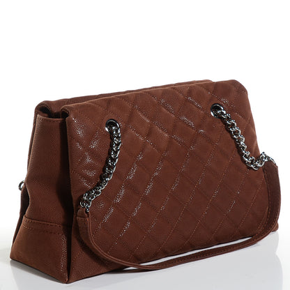 Chanel Iridescent Caviar Quilted Lady Pearly Tote Brown 3 of 8