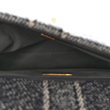 Chanel Tweed Quilted Medium Chanel 19 Flap Grey Navy 5 of 10