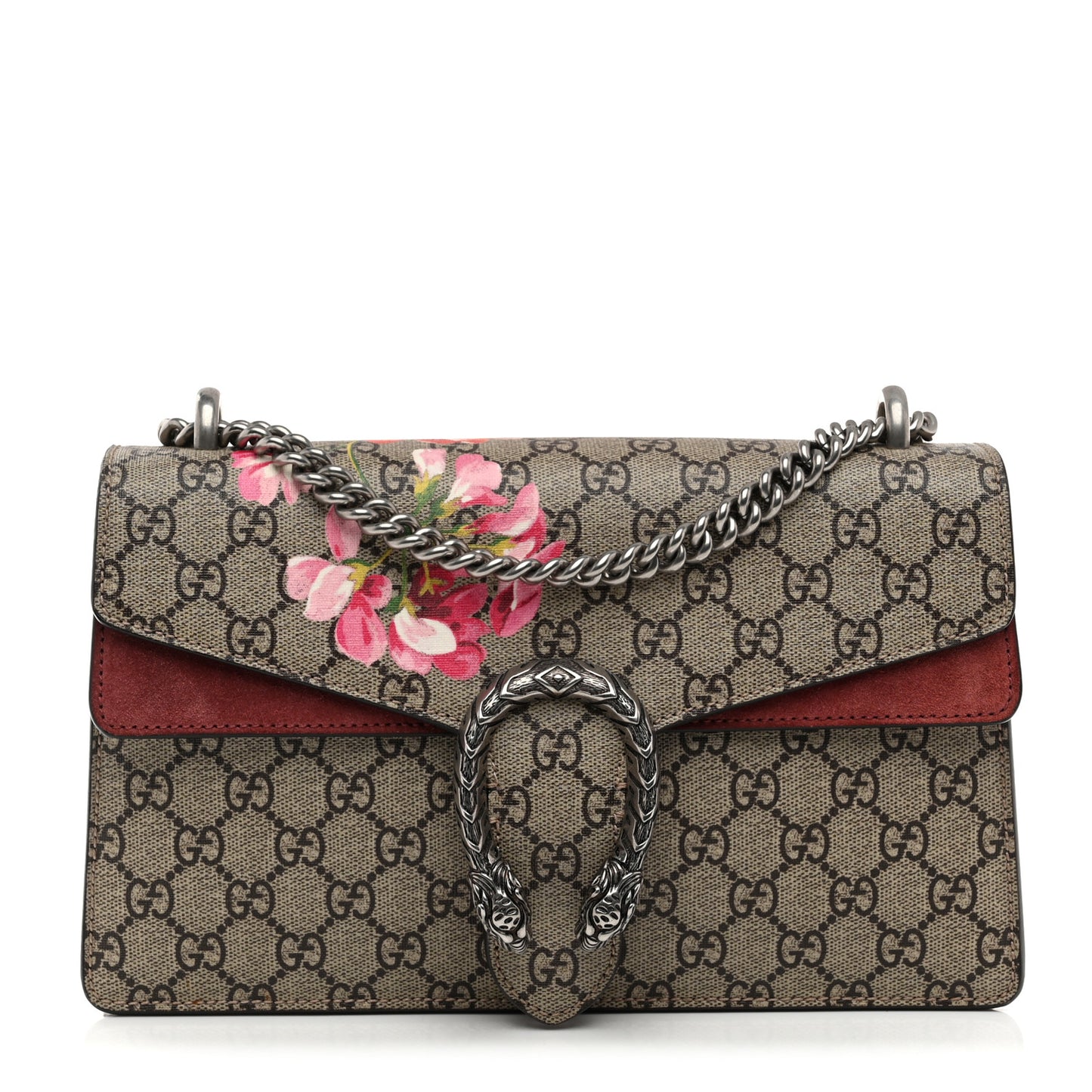 GG Supreme Monogram Blooms Small Dionysus Shoulder Bag Beige Multicolor Dry Rose