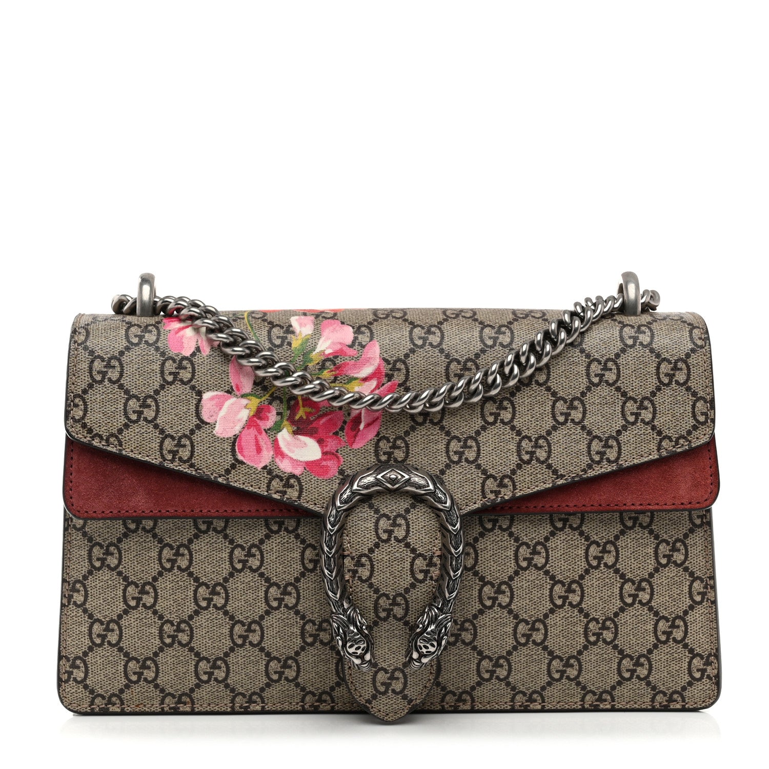 Gucci GG Supreme Monogram Blooms Small Dionysus Shoulder Bag Beige Multicolor Dry Rose 1 of 11