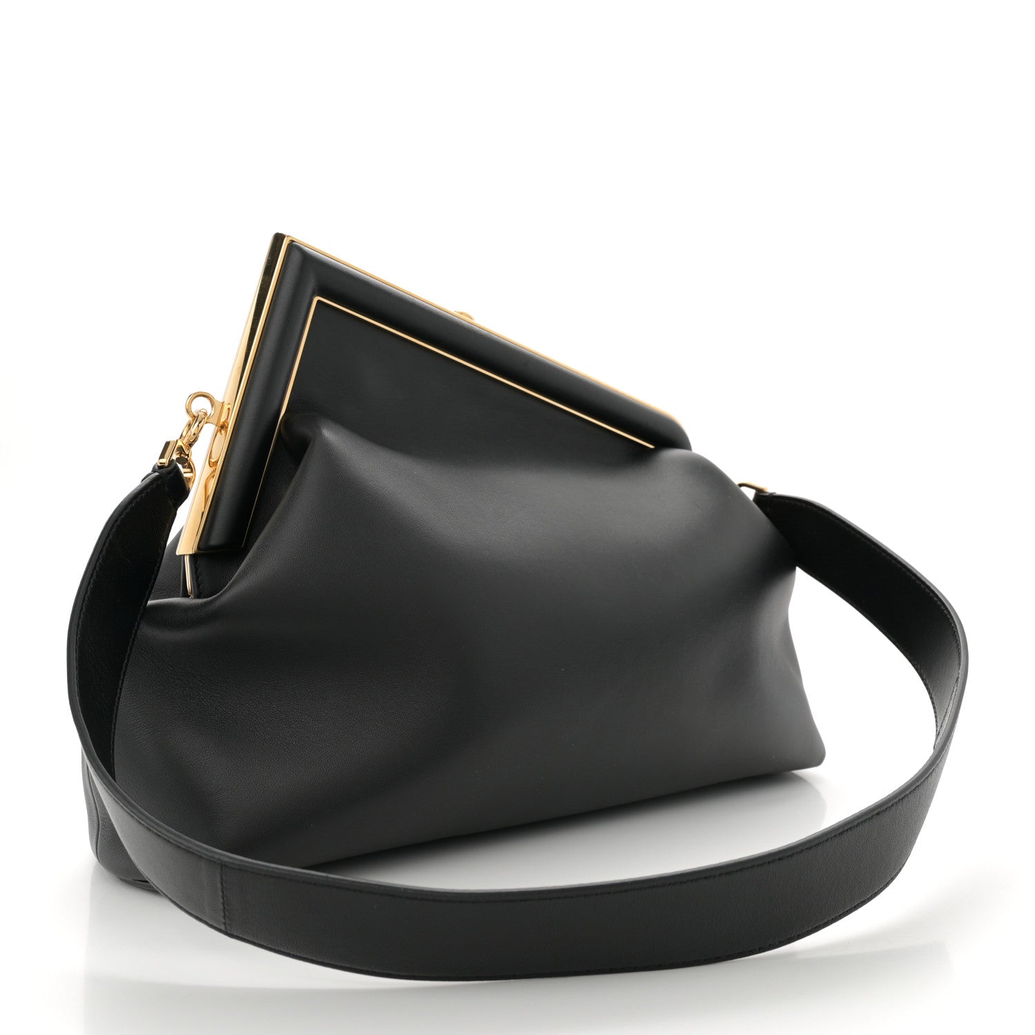 Fendi Shiny Nappa Medium Fendi First Black 2 of 10