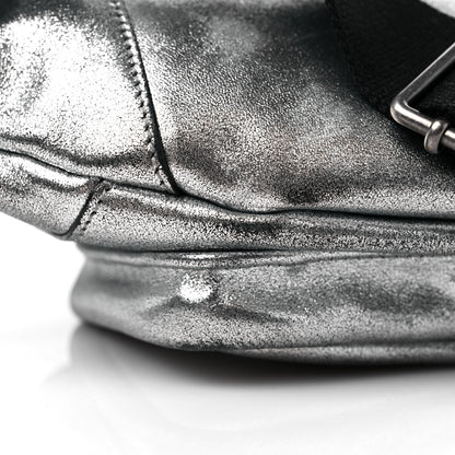 Saint Laurent Metallic Calfskin Ripstop Body Belt Bag Silver 9 of 13