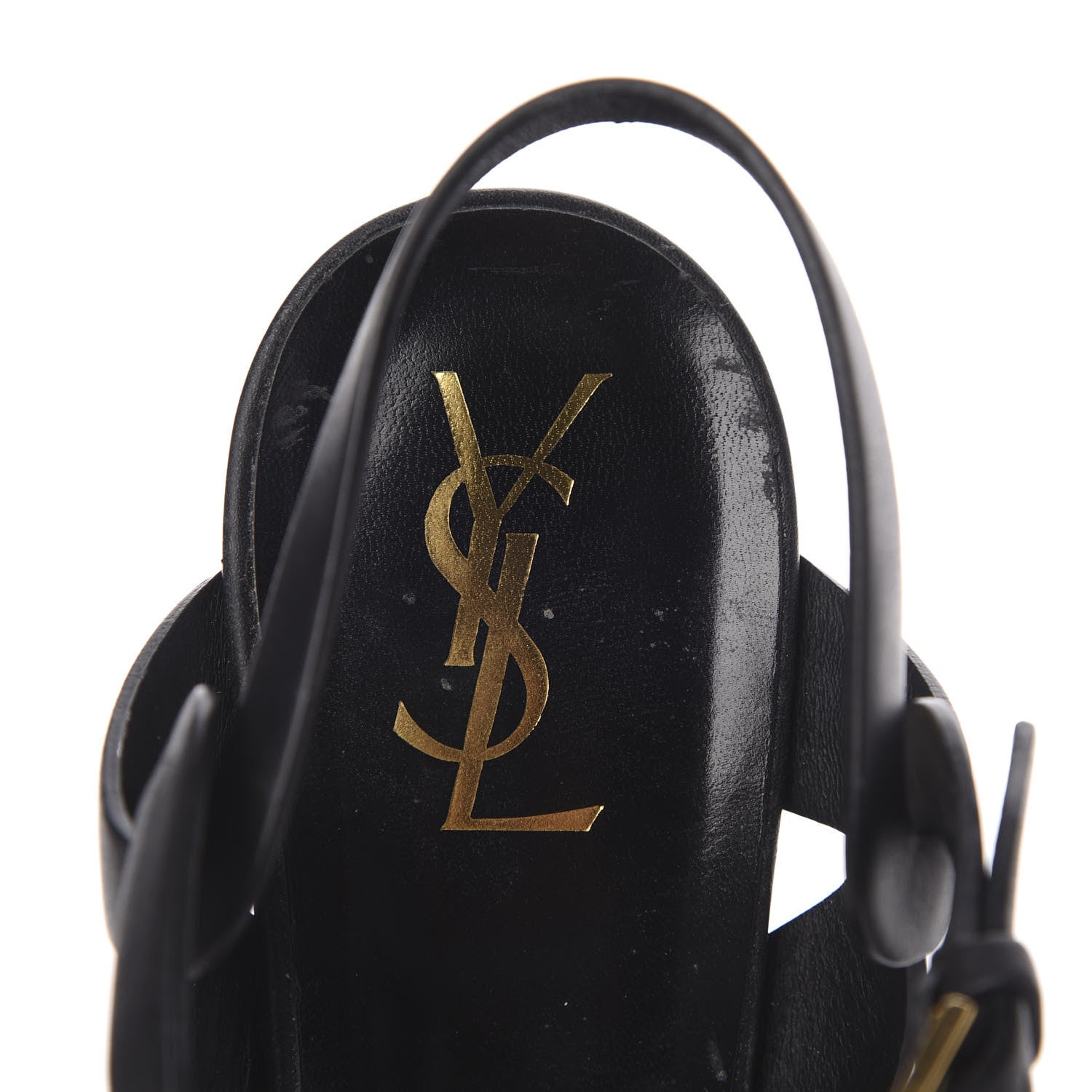 Saint Laurent Calfskin Tribute 105 Platform Sandals 42 Black 10 of 11