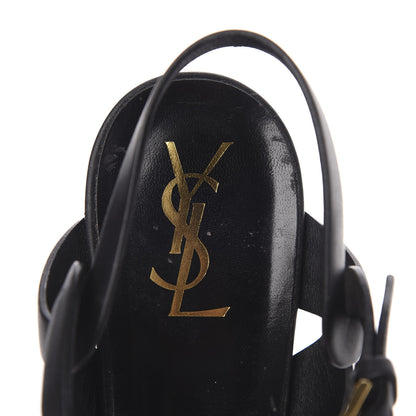 Saint Laurent Calfskin Tribute 105 Platform Sandals 42 Black 10 of 11