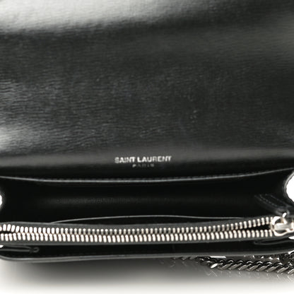 Saint Laurent Calfskin Monogram Sunset Chain Wallet Black 5 of 14