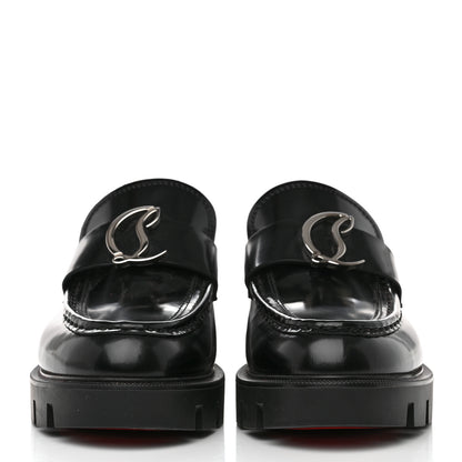 Christian Louboutin Patent Mens Medallion Flat Loafers 36 Black 2 of 7