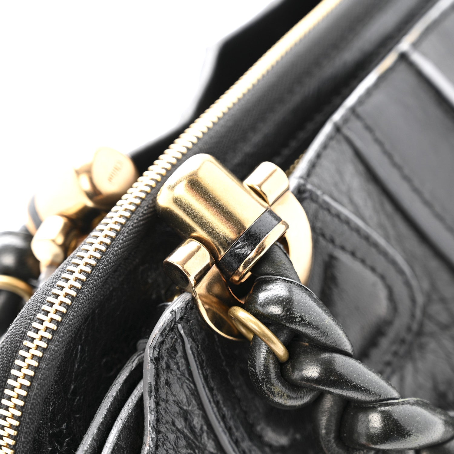 Chloe Lambskin Heloise Satchel Black 15 of 15