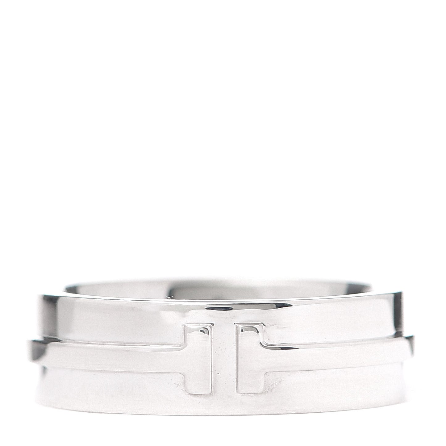 Sterling Silver Tiffany T Wide Band Ring 52 6