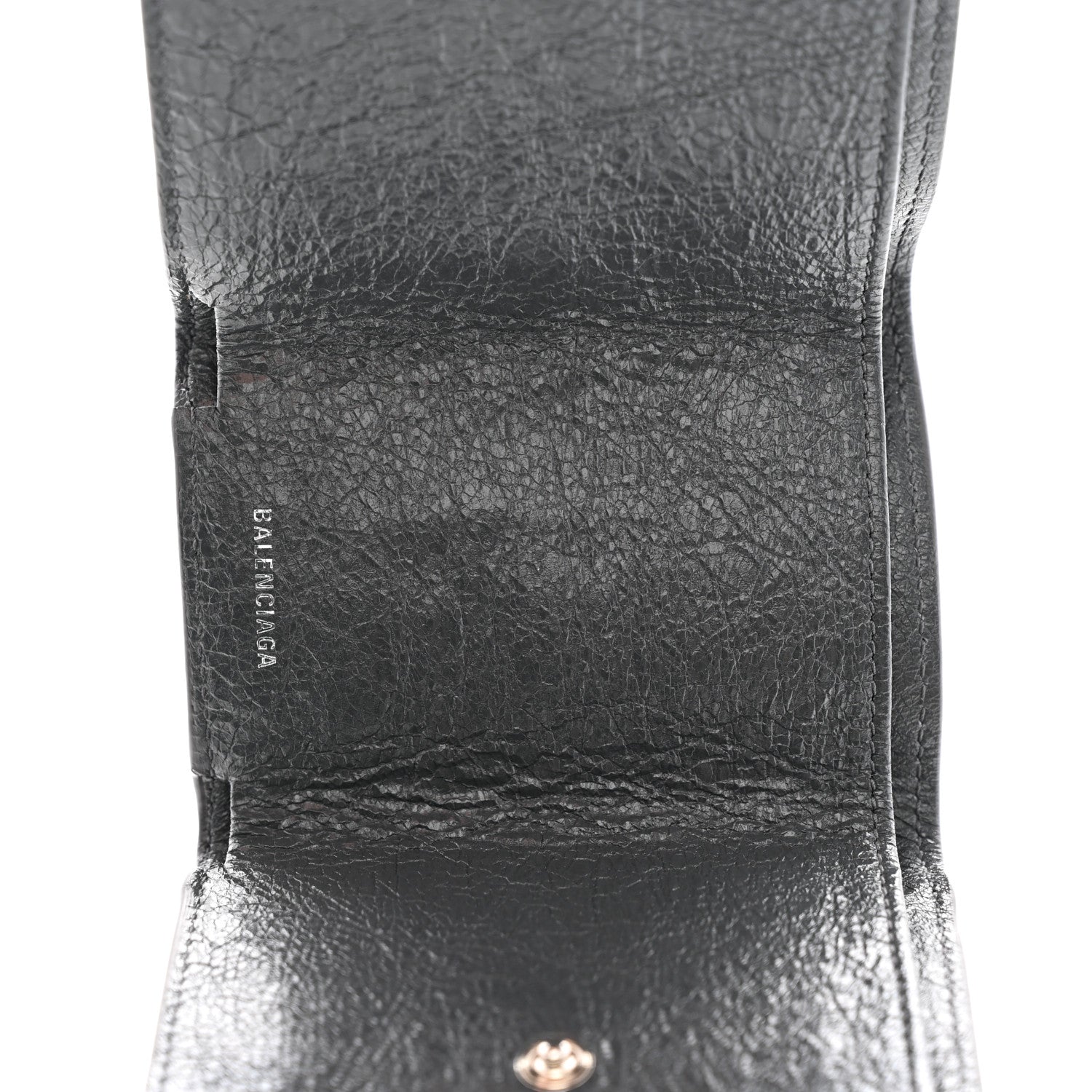 Balenciaga Agneau Classic Silver Hardware Mini Wallet Gris Fossile 6 of 11