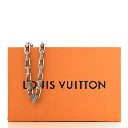 Louis Vuitton Monogram Chain Necklace Silver 5 of 5