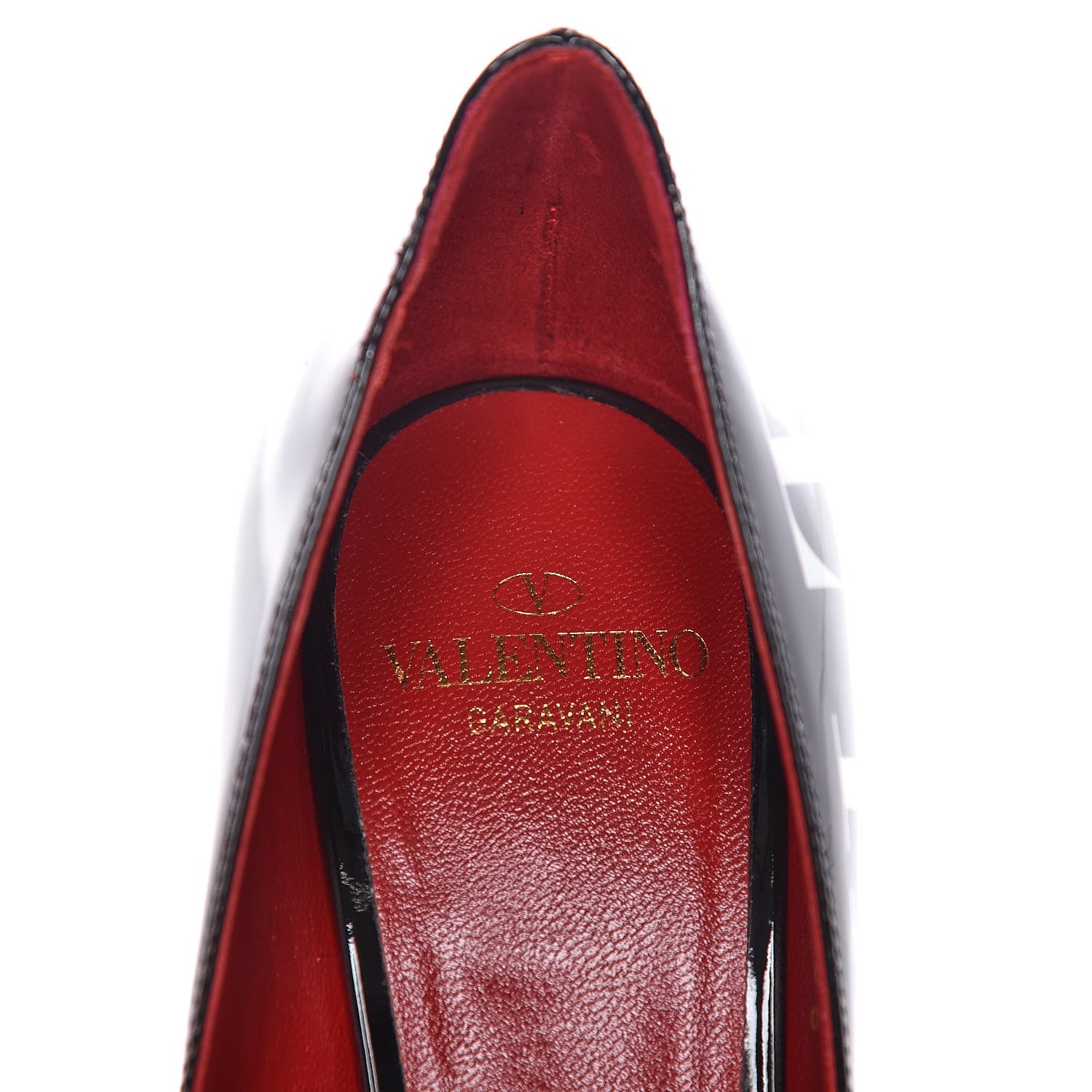 Valentino Garavani Patent VLTN 105mm Pumps 36 Black White 8 of 12