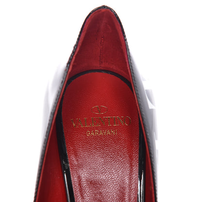 Valentino Garavani Patent VLTN 105mm Pumps 36 Black White 8 of 12