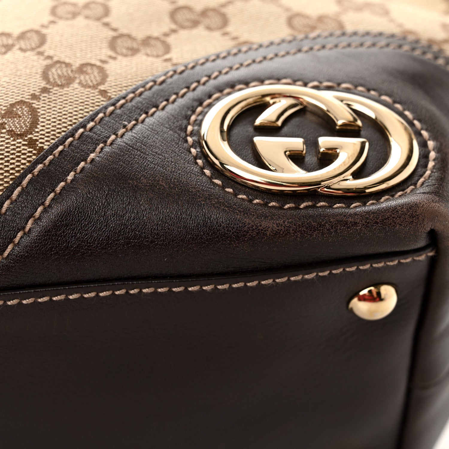 Gucci Monogram Medium New Britt Tote Brown 15 of 15