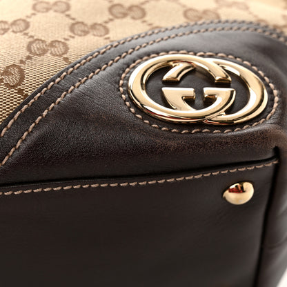 Gucci Monogram Medium New Britt Tote Brown 15 of 15