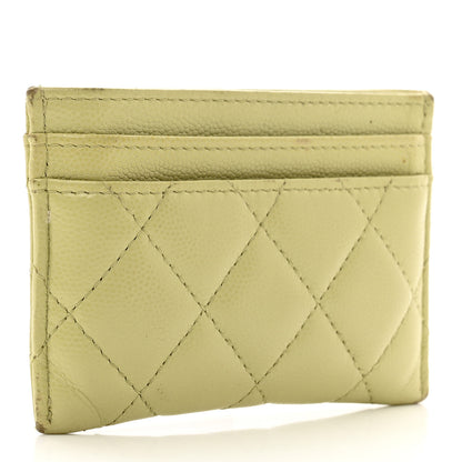 Chanel Caviar Quilted French New Wave Card Holder Light Green 3 of 11