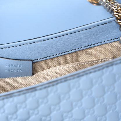 Gucci Microguccissima Medium Emily Chain Shoulder Bag Mineral Blue 16 of 17
