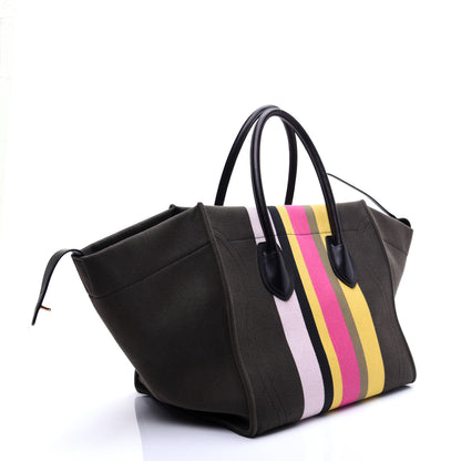 Celine Canvas Striped Medium Phantom Luggage Multicolor 3 of 11