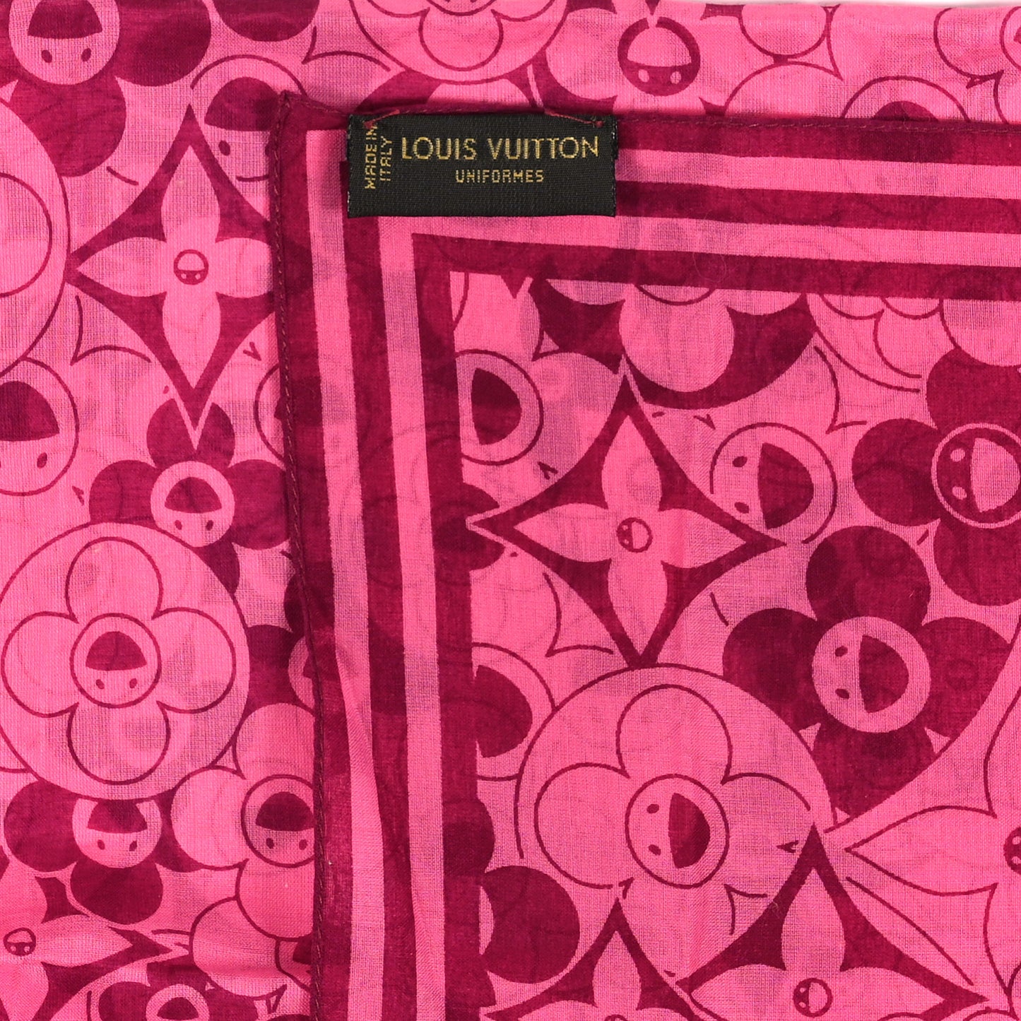 Cotton Takashi Murakami Cosmic Blossom Square Scarf Pink