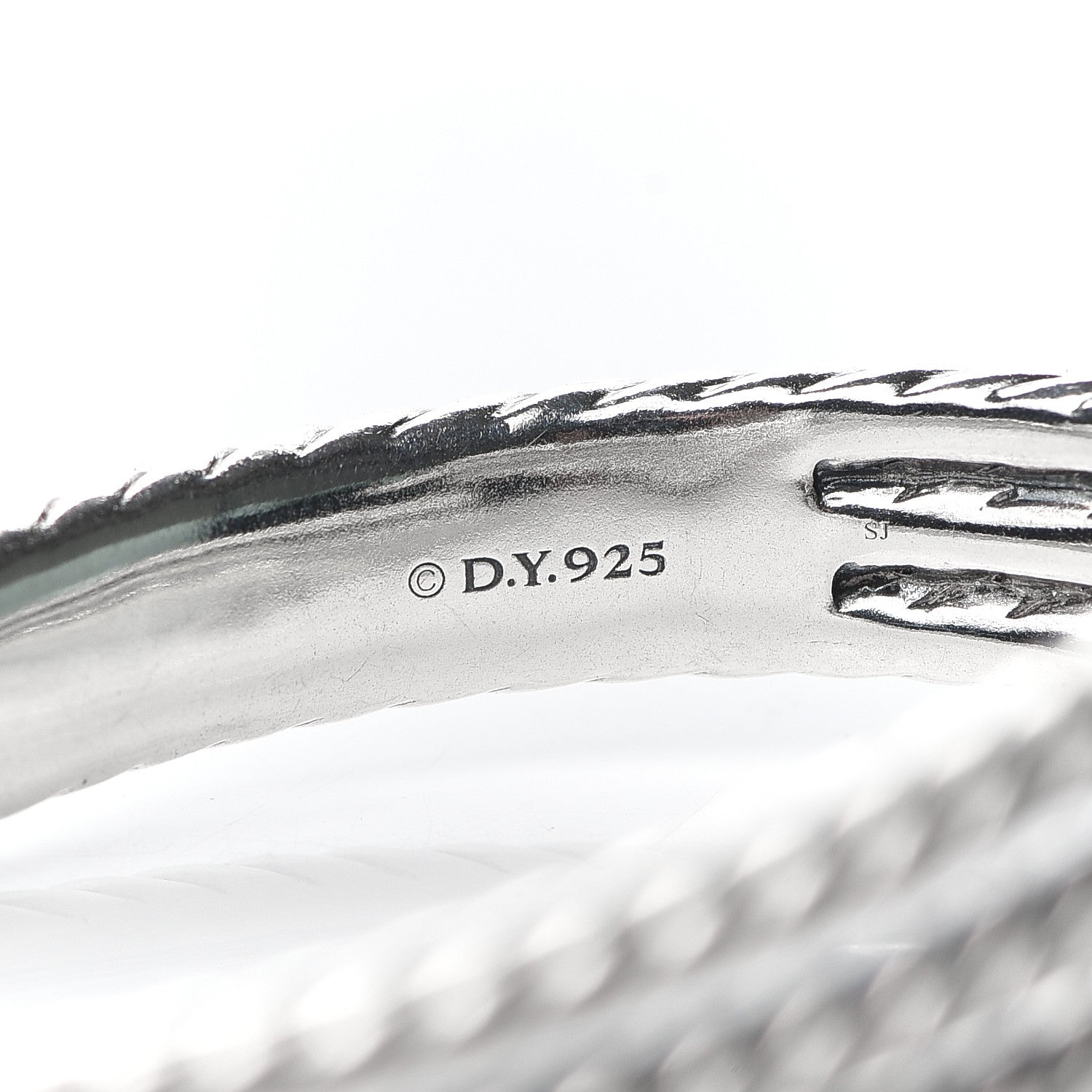 David Yurman Sterling Silver Diamond 3-Row Open Willow Bracelet 5 of 5
